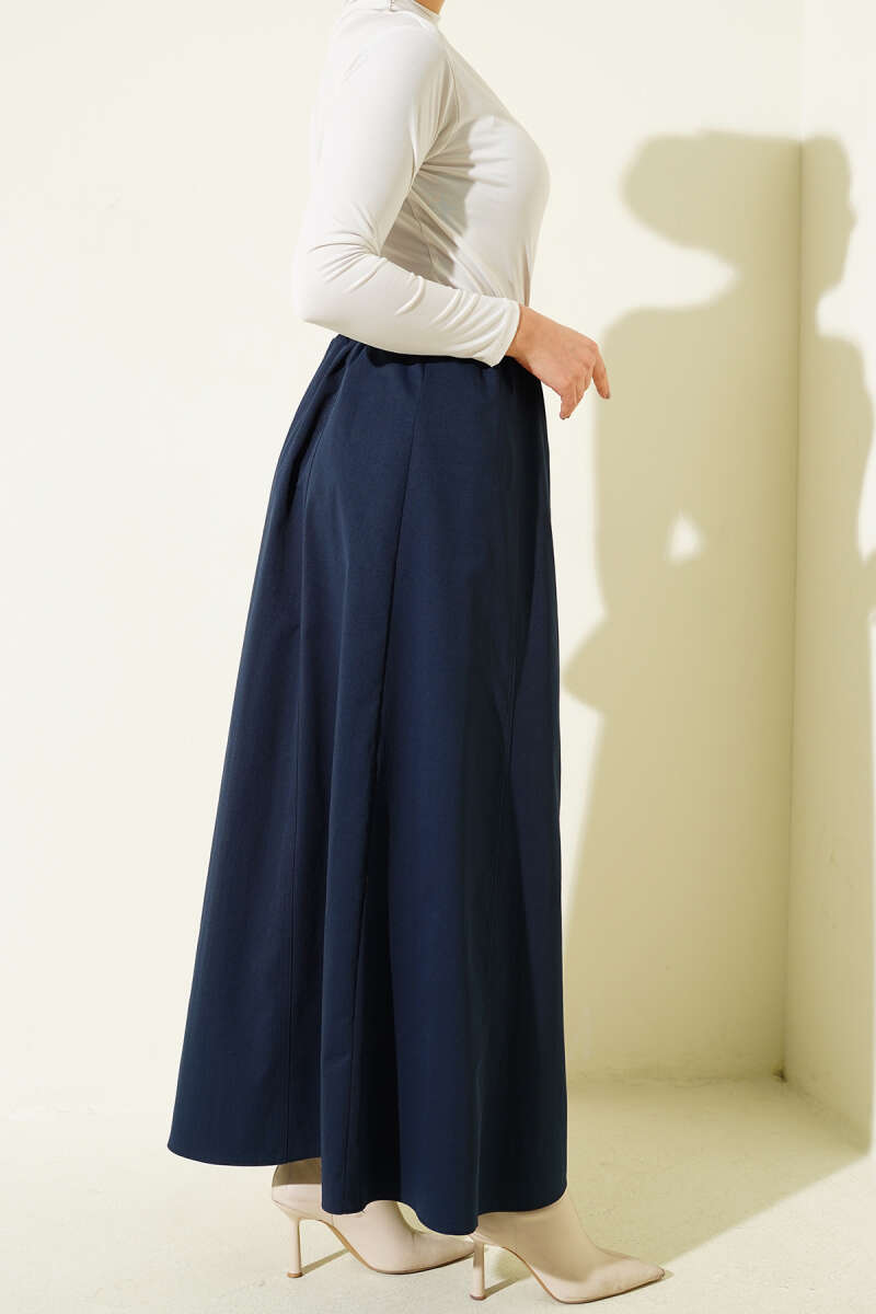 Beli Lastikli Basic Kloş Etek