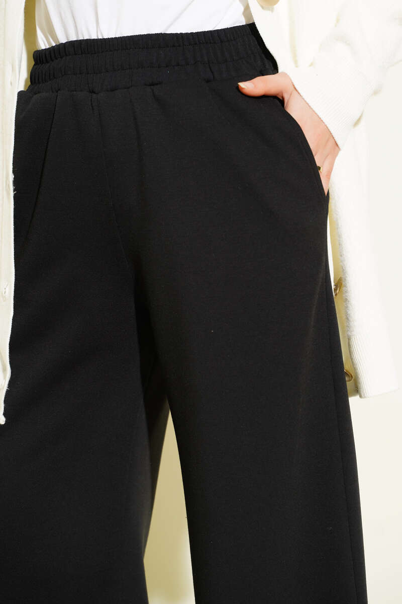 Beli Lastikli Bol Paça Pantolon