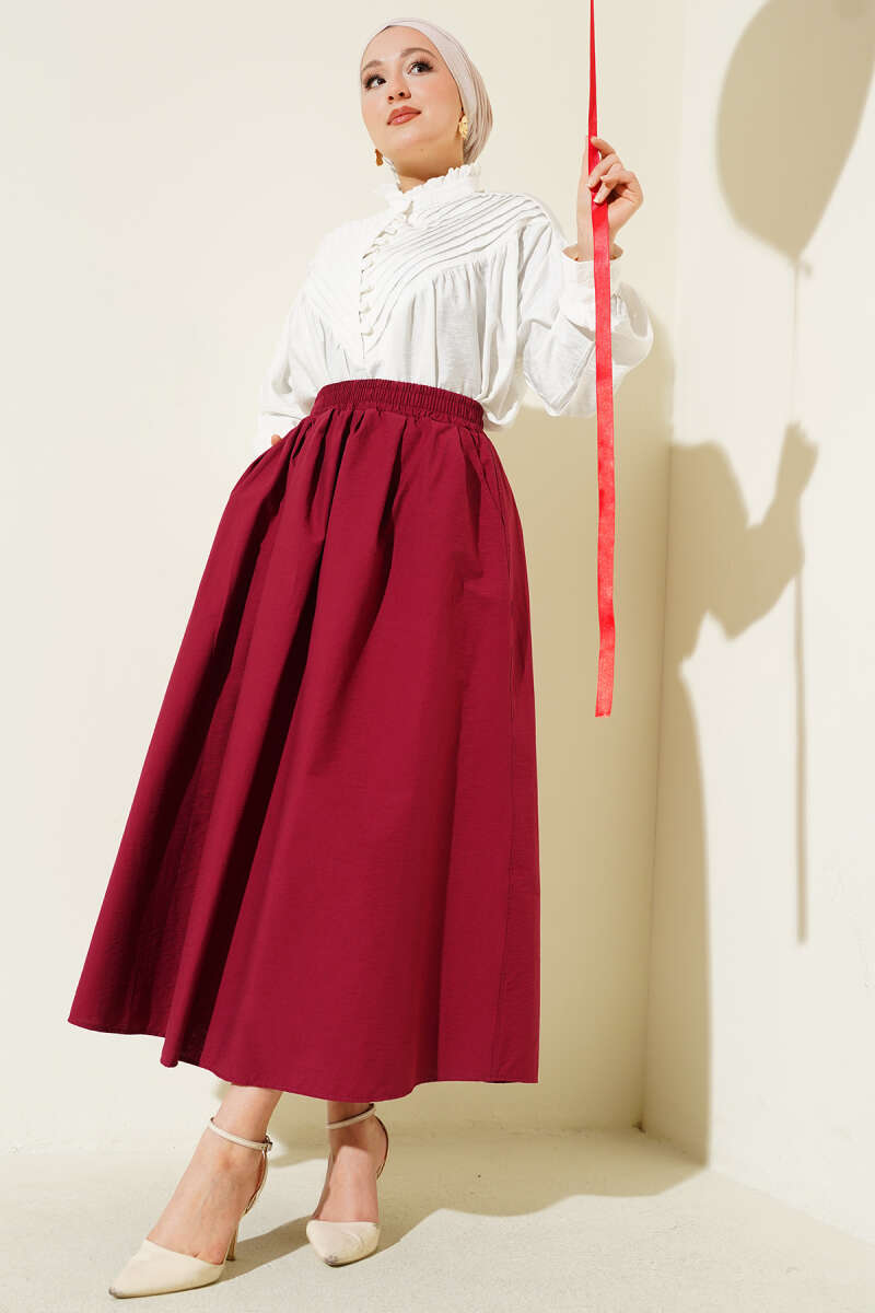 Beli Lastikli Cepli Kloş Etek