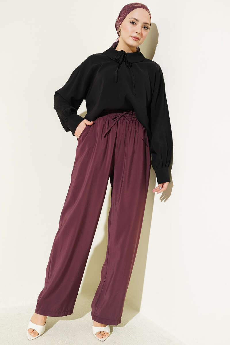 Beli Lastikli Cepli Modal Pantolon