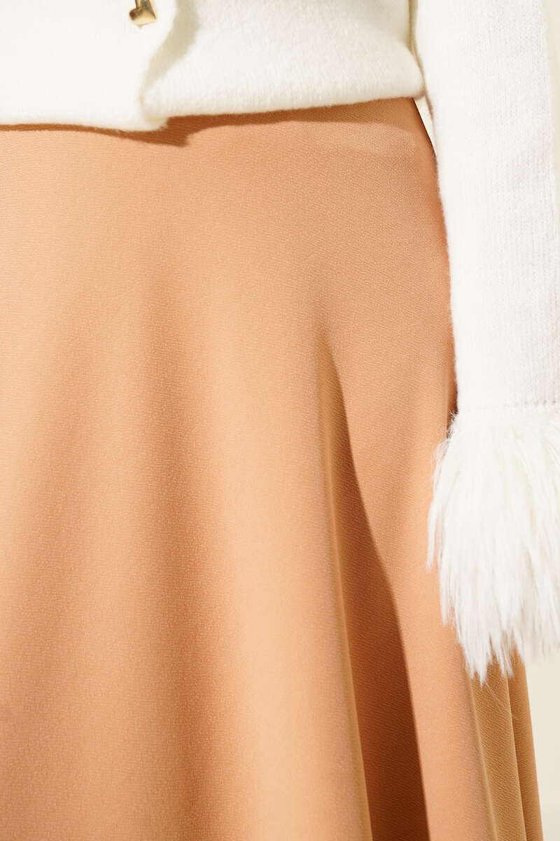 Beli Lastikli Kloş Basic Etek Büsküvi