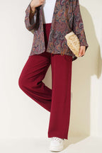 Beli Lastikli Tencel Pantolon
