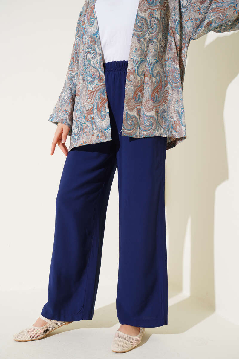 Beli Lastikli Tencel Pantolon
