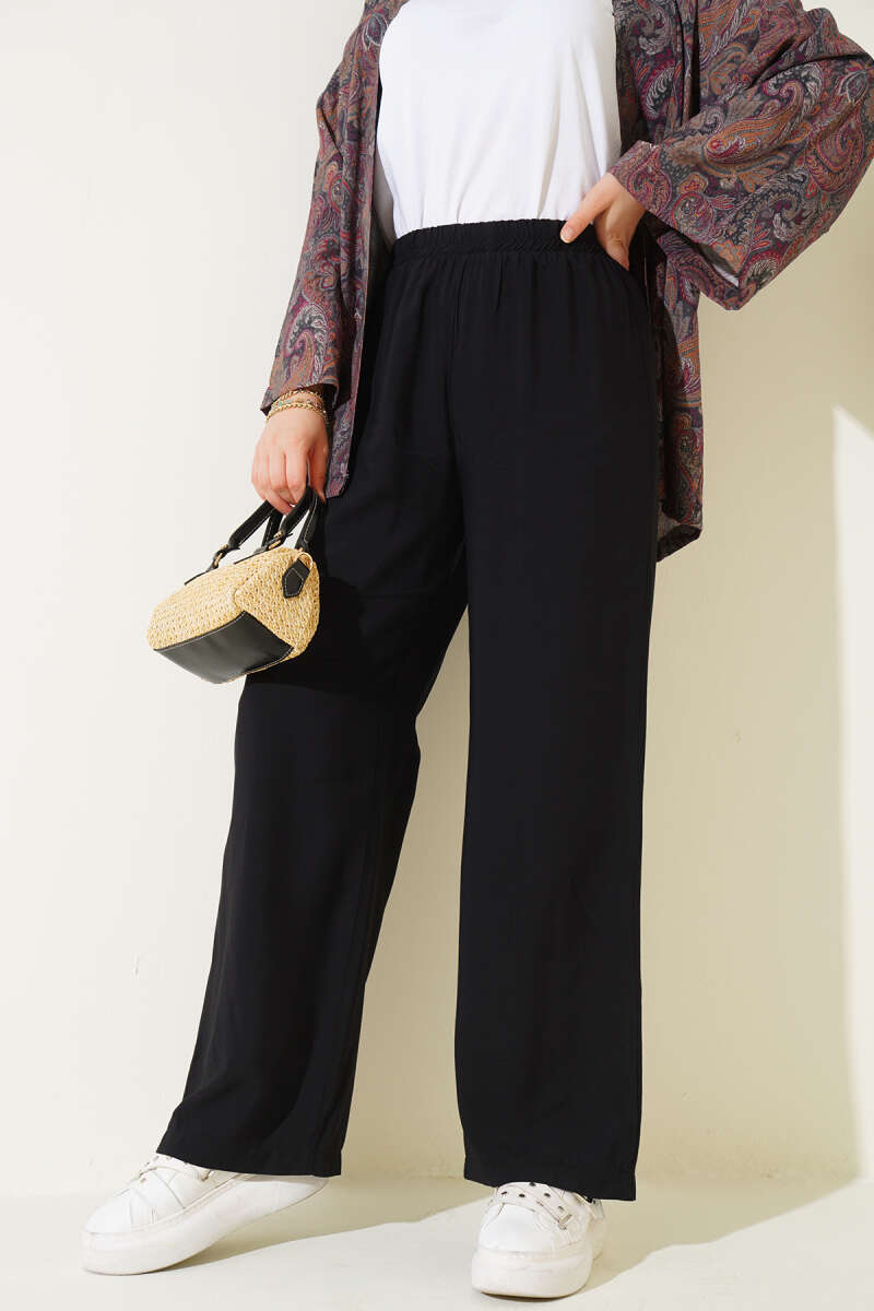 Beli Lastikli Tencel Pantolon