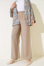 Beli Lastikli Tencel Pantolon