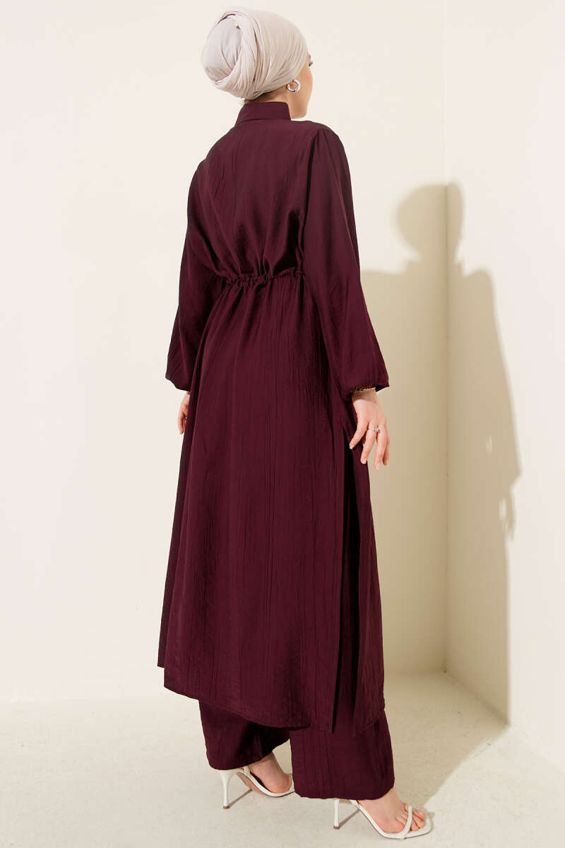 Long Tunic Double Set with Waist Tunnel