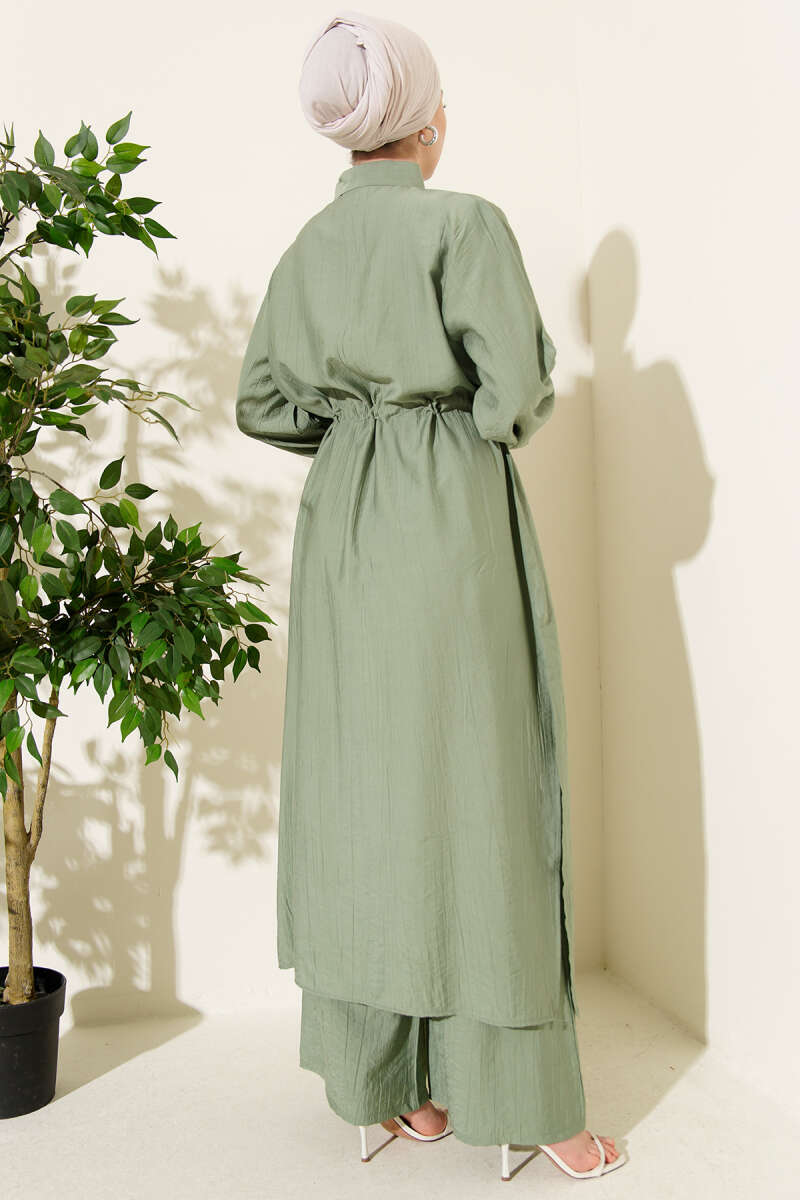 Long Tunic Double Set with Waist Tunnel