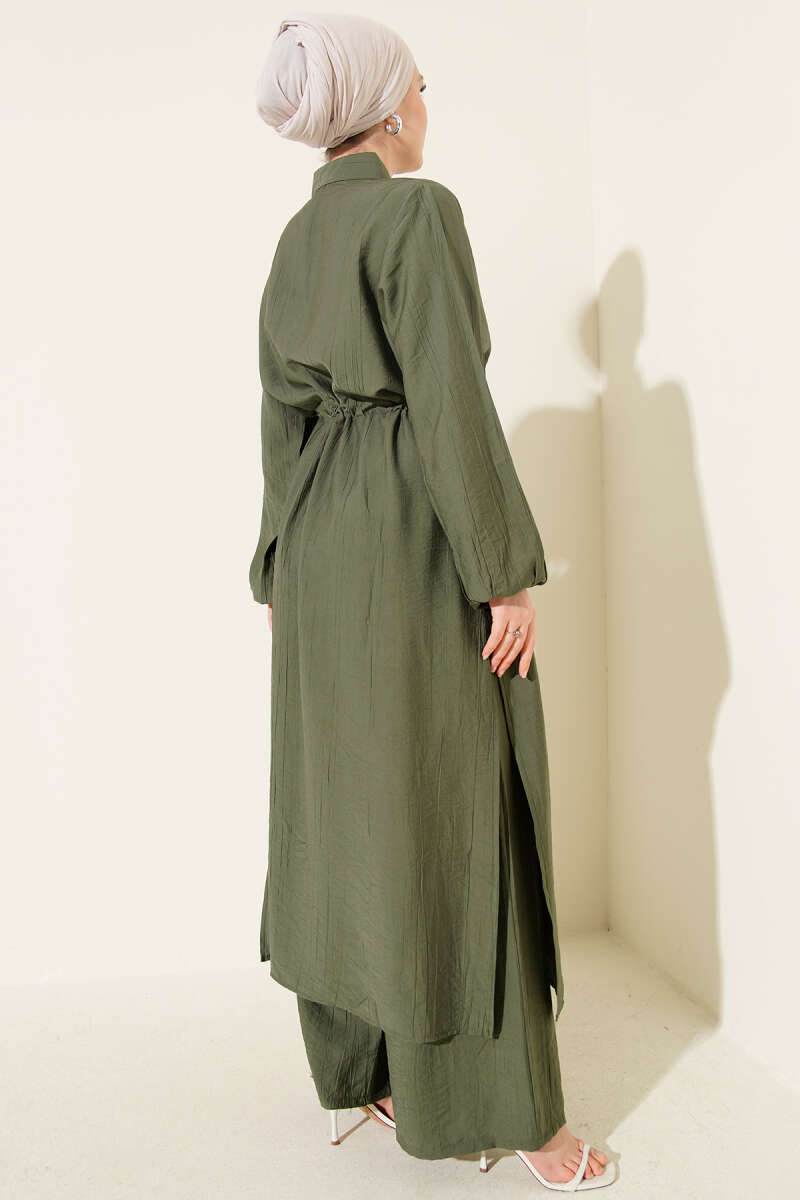 Long Tunic Double Set with Waist Tunnel