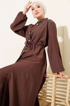 Long Tunic Double Set with Waist Tunnel