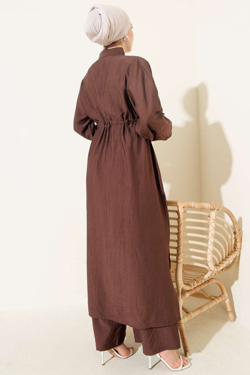 Long Tunic Double Set with Waist Tunnel