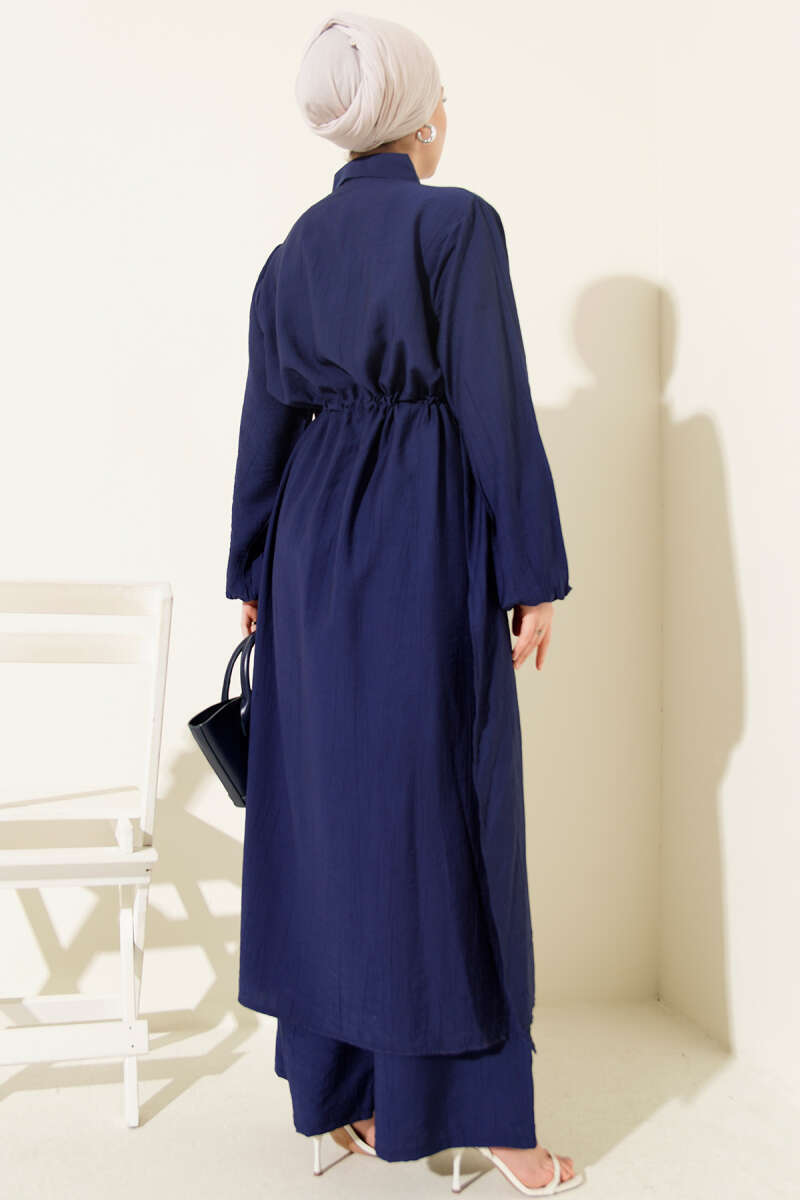 Long Tunic Double Set with Waist Tunnel