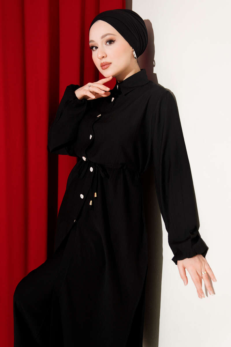 Long Tunic Double Set with Waist Tunnel