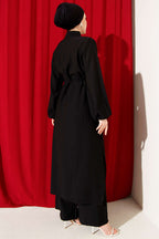 Long Tunic Double Set with Waist Tunnel