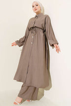 Long Tunic Double Set with Waist Tunnel