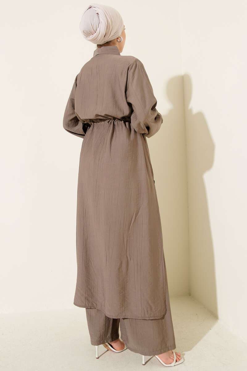 Long Tunic Double Set with Waist Tunnel