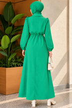 Front Ruffle Zipped Dress