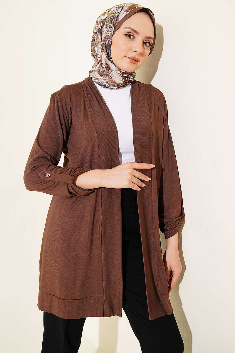 Bilek Katlamalı Basic Hırka