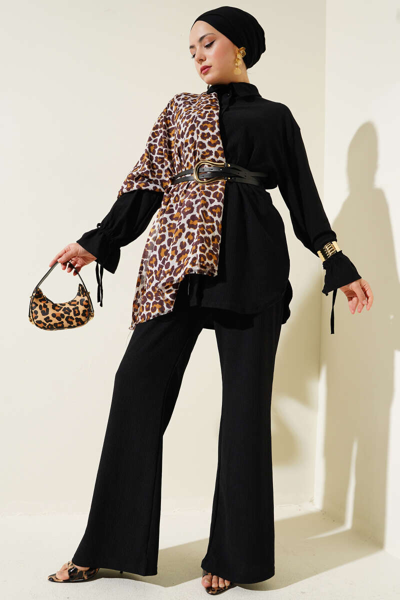 Drawstring Pair Suit With Wrist Elastic