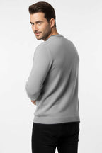 Bisiklet Yaka Armalı Erkek Sweatshirt