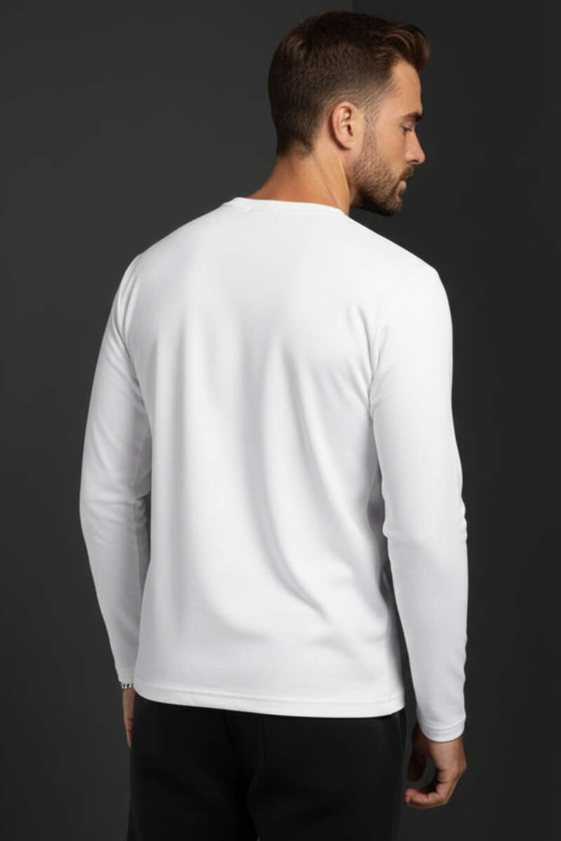 Bisiklet Yaka Basic Erkek Sweatshirt