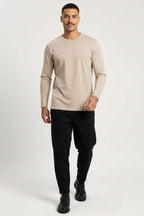 Bisiklet Yaka Basic Erkek Sweatshirt