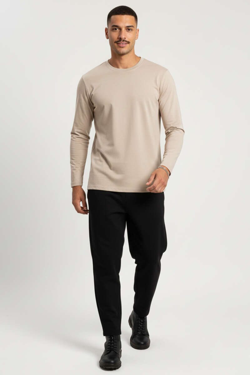 Bisiklet Yaka Basic Erkek Sweatshirt