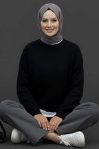 Bisiklet Yaka Basic Sakallı Kazak