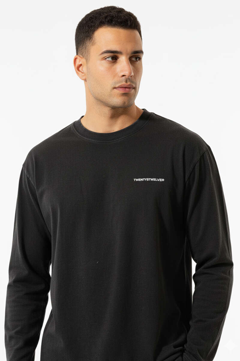 Bisiklet Yaka Baskılı Sweatshirt