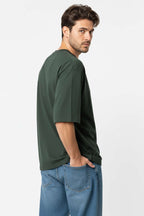 Bisiklet Yaka Erkek T-shirt Nefti