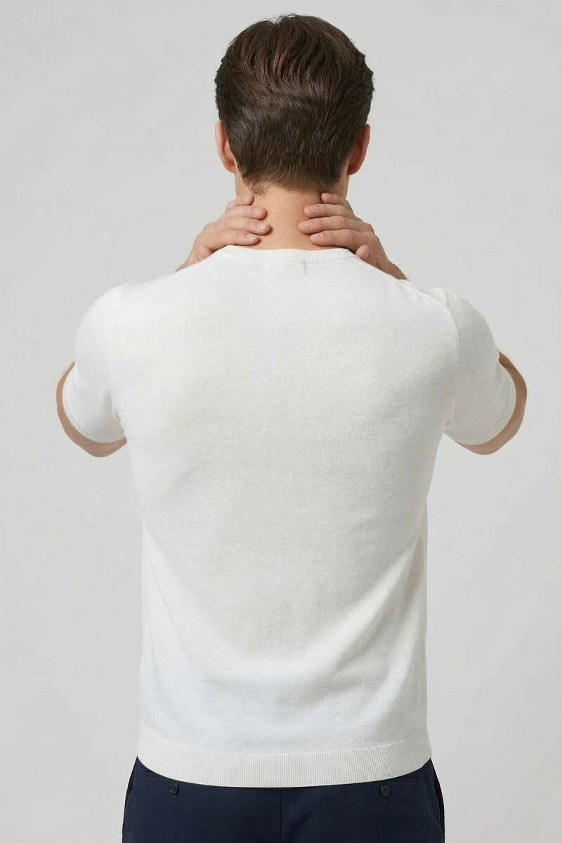 Bisiklet Yaka Erkek Triko T-shirt