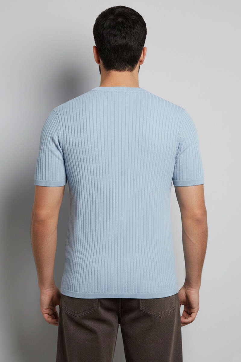 Bisiklet Yaka Merserize Erkek T-shirt