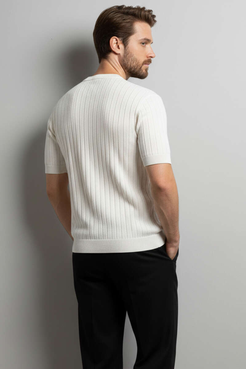 Bisiklet Yaka Merserize Erkek T-shirt
