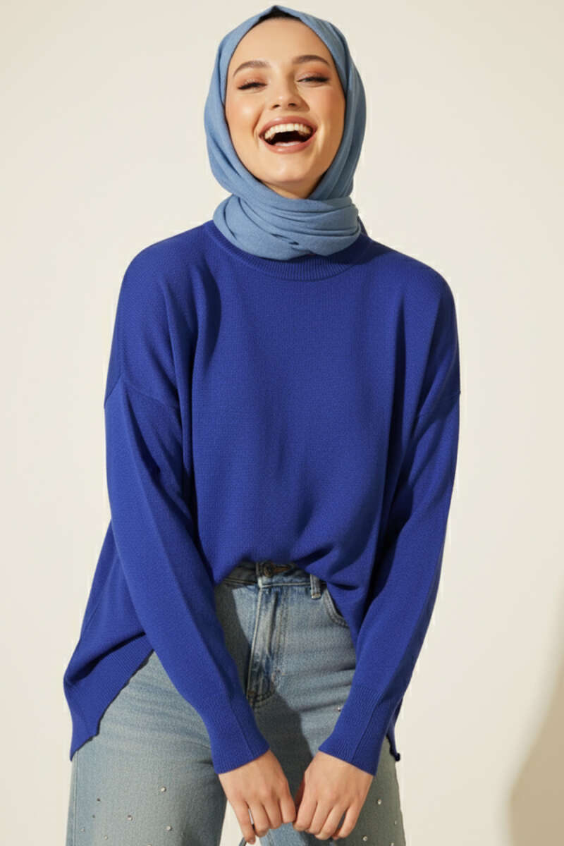 Bisiklet Yaka Merserize Tunik