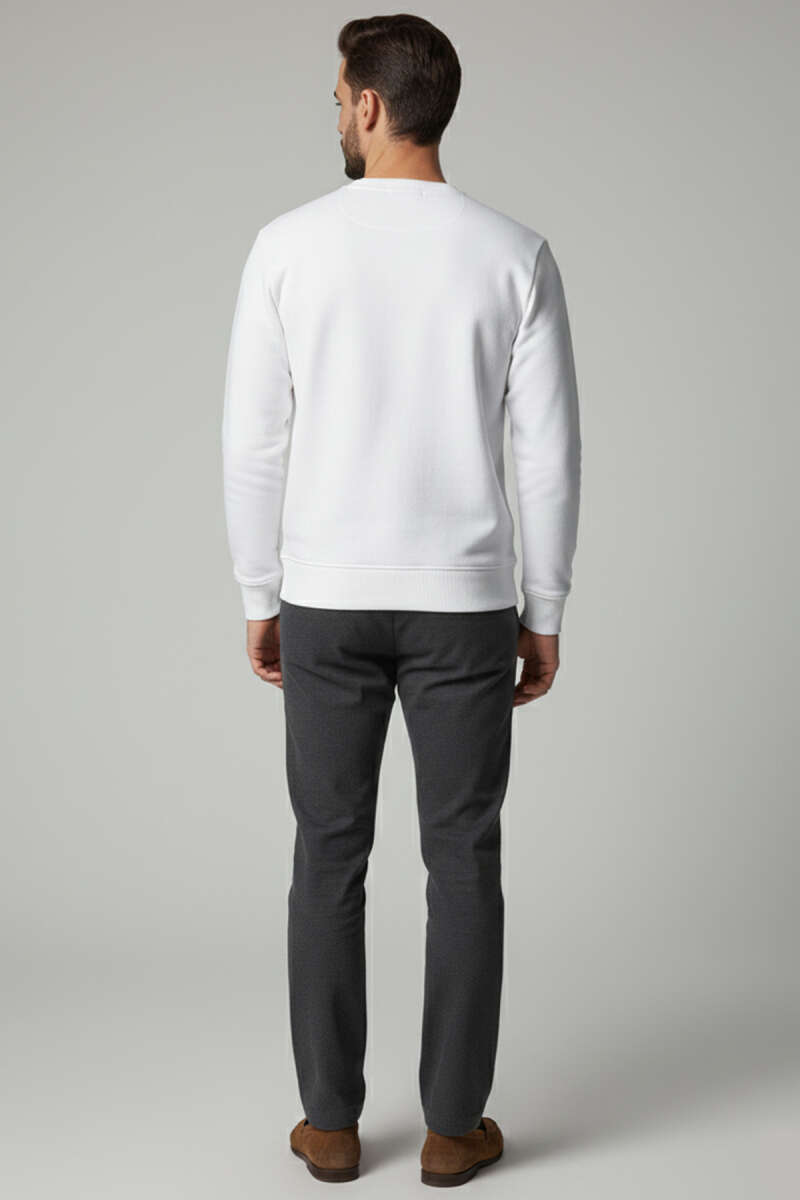 Bisiklet Yaka Selanik Erkek Sweatshirt