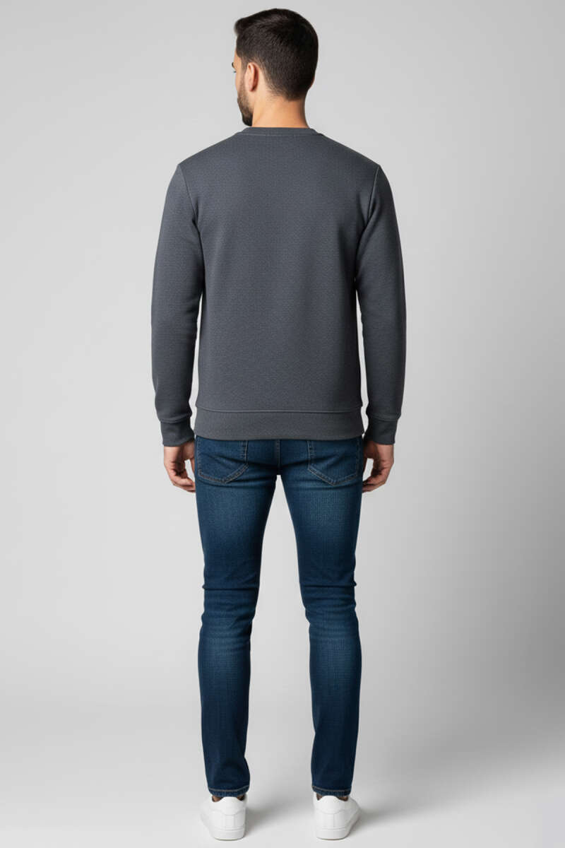 Bisiklet Yaka Selanik Erkek Sweatshirt