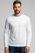Bisiklet Yaka Waffle Erkek Sweatshirt