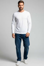 Bisiklet Yaka Waffle Erkek Sweatshirt