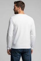 Bisiklet Yaka Waffle Erkek Sweatshirt