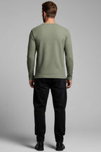 Bisiklet Yaka Waffle Erkek Sweatshirt
