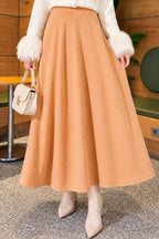 Flared Basic Skirt with Elasticated Waist