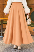 Flared Basic Skirt with Elasticated Waist