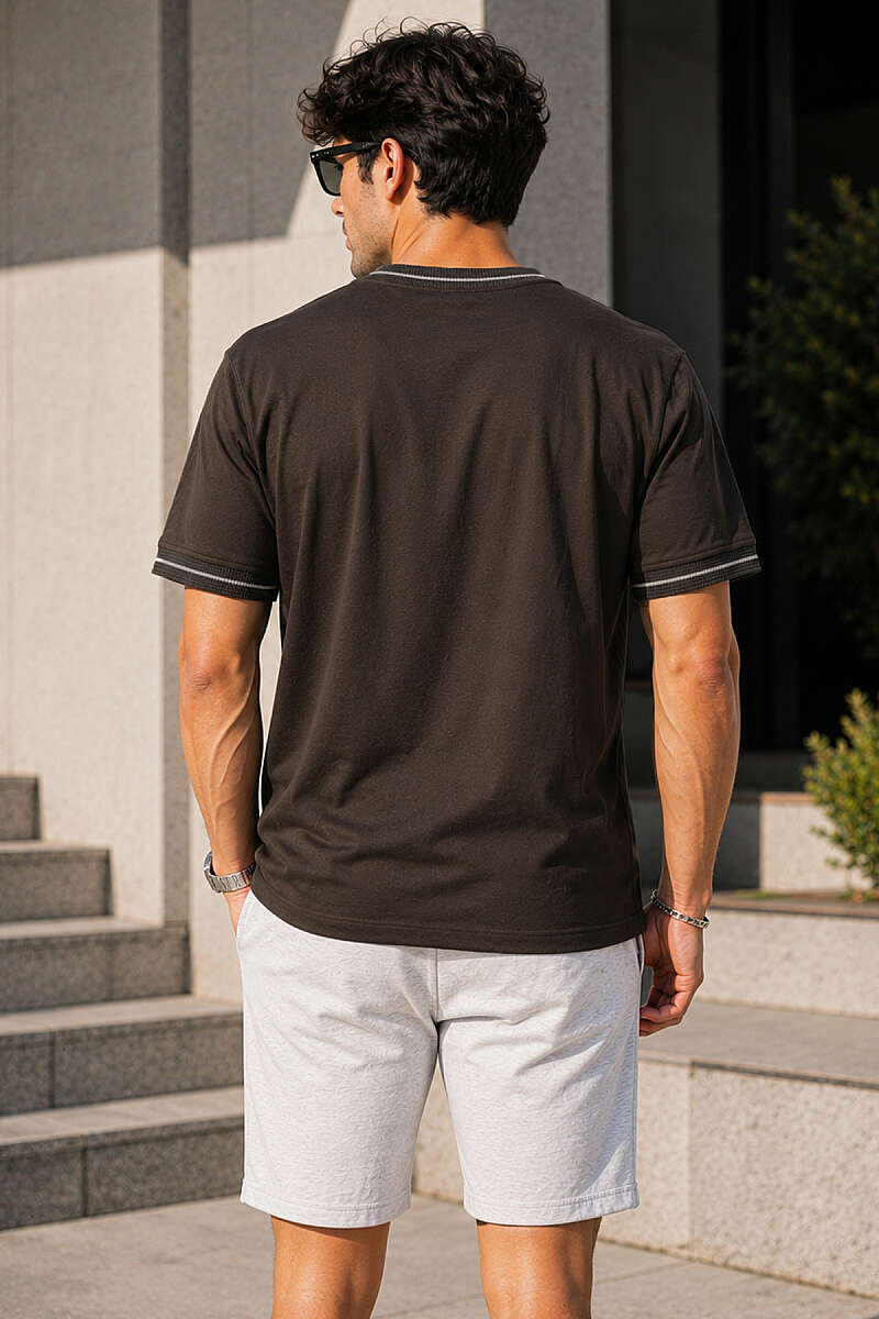 Biyeli Loyşa Bisiklet Yaka Erkek T-shirt