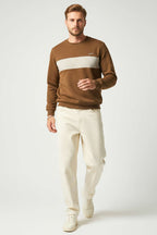 Blok Renkli Selanik Erkek Sweatshirt