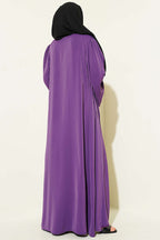 Boncuk İşlemeli Kuşaklı Abaya