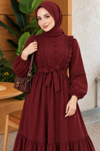 Brit - Robe boutonnée en guipure
