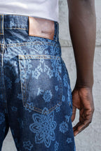 Borok Patterned Men's Denim Trousers