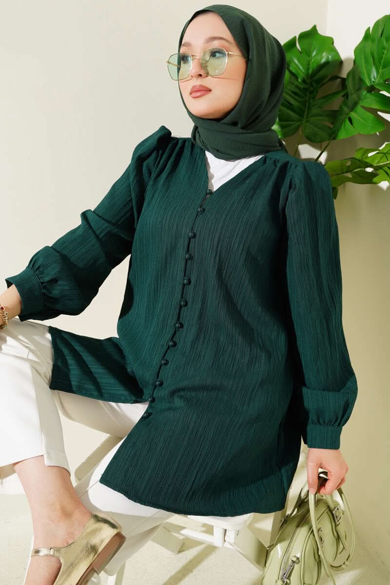 Brit Buttoned Crinkle Shirt