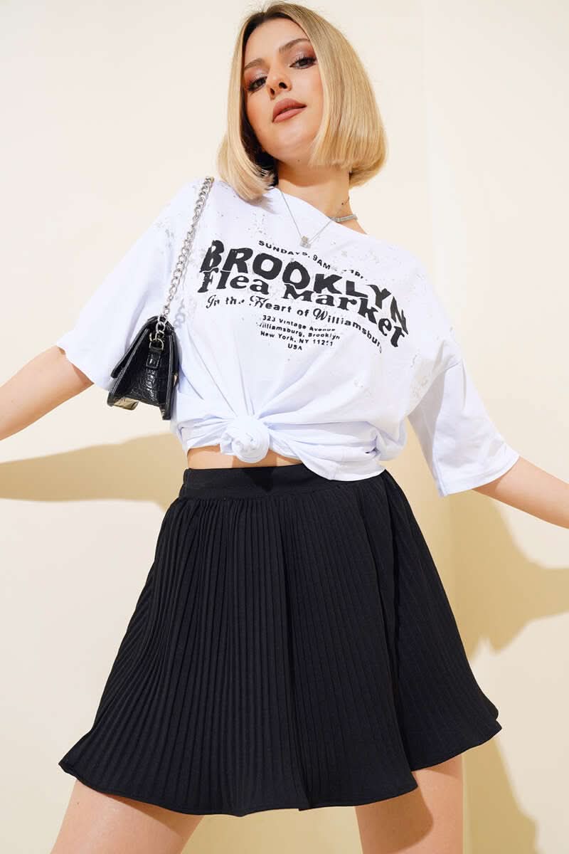 Broklyn Baskılı T-shirt