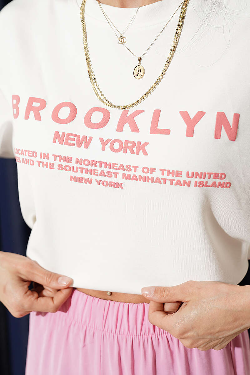 Brooklyn Baskılı Loyşa T-shirt