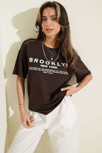 Brooklyn Baskılı Loyşa T-shirt